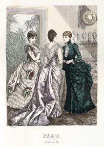 Freja- revista de moda escandinava ilustrada em 1884, ilustração nº 3 de Unbekannt