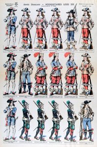 Exército francês, mosqueteiros de Luís XIII, século XVII, século XIX de Unbekannt