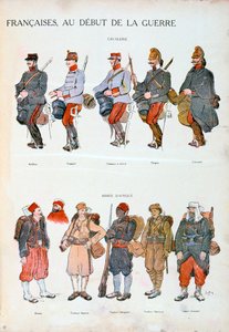 Uniformes do exército francês, Primeira Guerra Mundial, 1914 de Unbekannt
