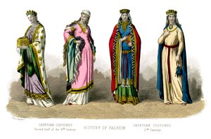 Traje francês: Capetian, século X-XI, 1882 de Unbekannt