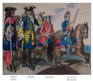 Vestido militar francês, 1704 de Unbekannt