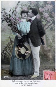 Cartão romântico francês, c1900 de Unbekannt