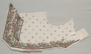 Parte da frente de um colete, final dos anos 1700. de Unbekannt