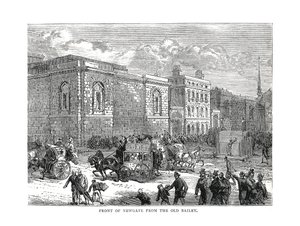 Frente de Newgate do Old Bailey, 1878 de Unbekannt