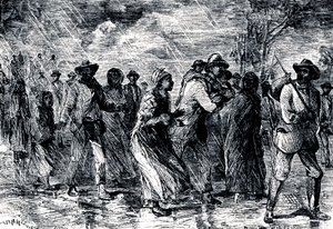Escravos fugitivos que fugiam de Maryland para Delaware por meio da estrada de ferro subterrânea, 1850-1851 de Unbekannt