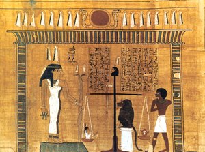 Papiro funerário, egípcio antigo, 18a dinastia, 1550-1293 aC de Unbekannt