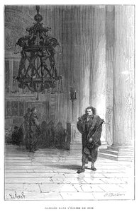 Galileu, observando o balanço do candelabro na Catedral de Pisa, c1584 1870 de Unbekannt
