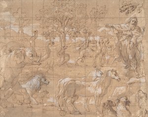 Jardim do Éden, Criação dos Animais, século XVI. de Unbekannt