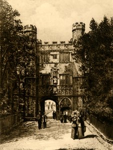 Portal da faculdade da trindade, Cambridge, 1898. de Unbekannt