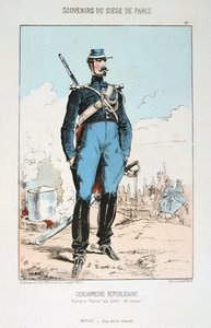 Gendarmerie Republicaine, cerco de Paris, guerra franco-prussiana, 1870-1871. de Unbekannt