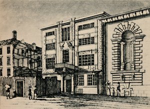 General Post Office, por volta de 1793 - Mostrando edifícios adjacentes ao Lloyds Coffee House, 1928 de Unbekannt