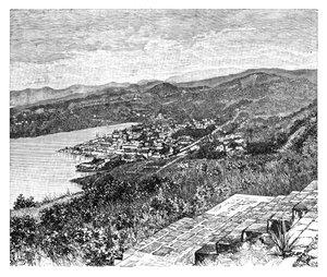 Vista geral de Castries, St Lucia Island, c1890 de Unbekannt
