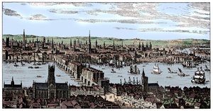 Vista geral de Londres, 1666, 1909. de Unbekannt