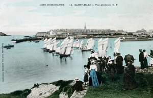 Vista geral de Saint Malo, Bretanha, França, século XX de Unbekannt