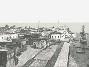 Vista geral da capital, Zanzibar, 1895. de Unbekannt