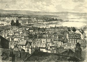 Genebra, olhando para o lago, 1890. de Unbekannt