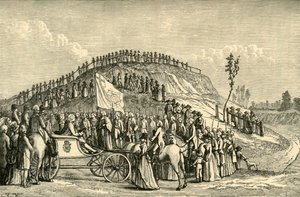 George III e rainha Charlotte em Eton Montem, 1778, 1911. de Unbekannt