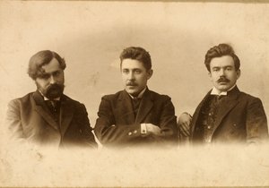 Georgy Chulkov, Vasili Milioti e Genrich Tasteven, escritores russos, 1900 de Unbekannt