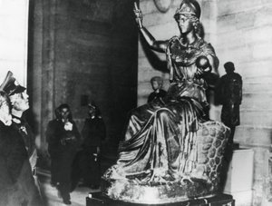 Marechal-de-campo alemão von Rundstedt visitando o Louvre, Paris ocupada, outubro de 1940 de Unbekannt