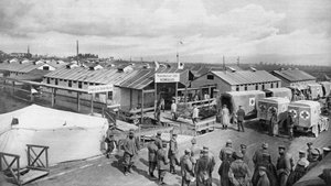 Estação de bandagem alemã em Vigneulles, Lorena, França, Primeira Guerra Mundial, 1915 de Unbekannt