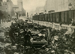 Marinheiros alemães em Antuérpia, Bélgica, Primeira Guerra Mundial, 1914, c1920. de Unbekannt