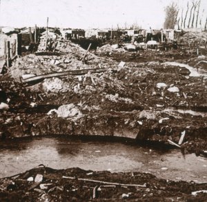 Abrigo alemão, Noordschote, Flandres, Bélgica, c1914-c1918 de Unbekannt