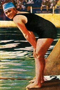 Nadadora alemã Hilde Schrader, 1928. de Unbekannt