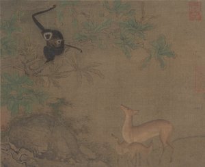 Gibbons e veados. de Unbekannt