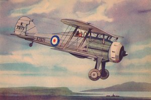 Gloster Gladiator Fighter Biplane, c1944. de Unbekannt