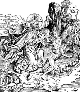Deus criando Eva a partir da costela de Adams, 1493 de Unbekannt