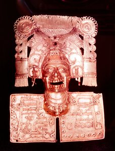 Pingente de ouro representando Mitlantecuhtli, deus asteca dos mortos, século XV de Unbekannt