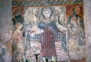 Pintura de parede gótica na igreja de St James em Koszeg, Hungria, século XV de Unbekannt