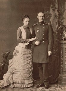 Grã-Duquesa Anastasia Mikhailovna da Rússia e Grão-Duque Frederick Francis III, 1878. de Unbekannt