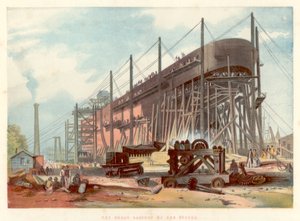 Great Eastern sobre as ações em Millwall, no Tamisa, 1857 de Unbekannt
