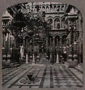 Catedral grega na igreja sagrada sepultura, Jerusalém, c1900 de Unbekannt