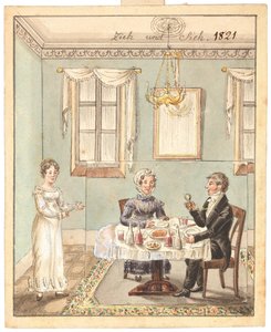 Cartão de saudação, 1821. de Unbekannt