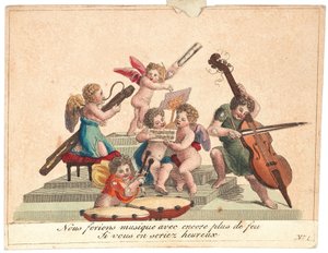 Cartão Uma orquestra de anjos, depois de 1815. de Unbekannt