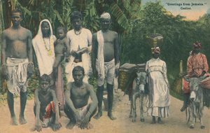 Saudações da Jamaica. Coolies, início do século XX. de Unbekannt