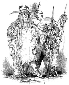 Grupo de índios de fronteira, c final do século XVIII c1880 de Unbekannt