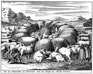 Guardando ovelhas e gado à noite, África do Sul, século XVIII 1931 de Unbekannt