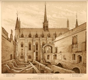 Guildhall North Side, Cidade de Londres, 1882-1883 1886 de Unbekannt