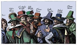 Guy Fawkes e os plotadores da pólvora, 1605 de Unbekannt