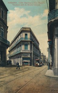 Havana. Ruas de Neptuno e San Miguel. Netuno e St. Michel Street, 1916 de Unbekannt