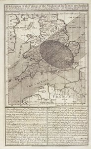 Mapa de Halley e descrição do eclipse de Unbekannt