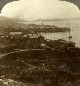 Hammerfest. A cidade mais setentrional do mundo - sem pôr do sol de 13 de maio a 29 de julho, Noruega, c1905. de Unbekannt