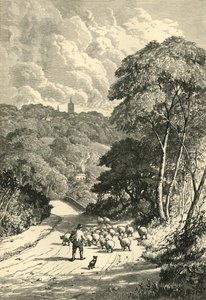 Hampstead, da estrada de Kilburn, c1876. de Unbekannt