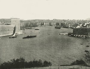 Vista do porto, Marselha, França, 1895. de Unbekannt
