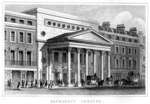 Haymarket Theatre, Westminster, Londres, século XIX de Unbekannt