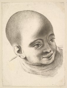 Cabeça de uma criança, de Livre de Têtes Gravées dapres F. Boucher et Autres Livro de ..., século XVIII. de Unbekannt