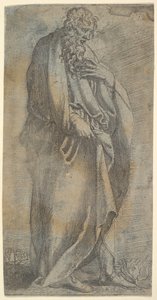 Figura masculina fortemente drapeada, século XVI. de Unbekannt